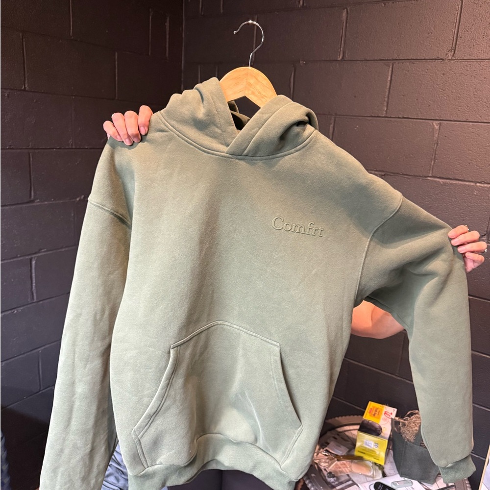 Comfort Sage Green Hoodie Sweater